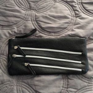 Black Zippered Clutch